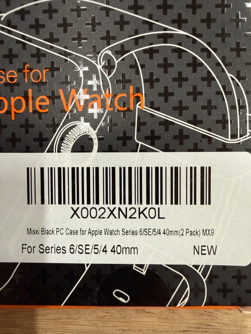Black Case for Apple Watch Series 6/SE/5/4 40mm 2‎ pack